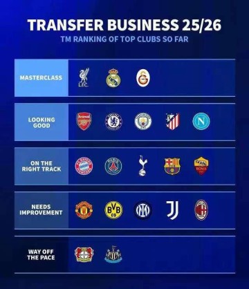 德甲夏季转会评级，加拉塔萨雷脱颖而出