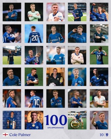 4700万欧购入已45球28助攻！切尔西官推纪念帕尔默百场里程碑