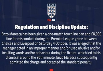 切尔西遭禁赛+罚款重创，马雷斯卡认错承担责任